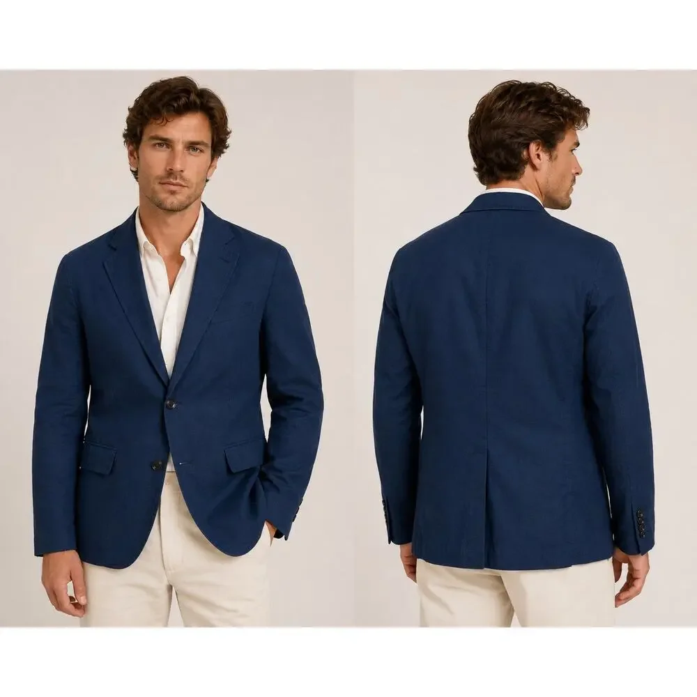 Alex Mill Cotton Linen Cooper Blazer Navy NWT — Size Medium